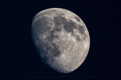 Celestial Photography Print – Picture of Waxing Gibbous Moon Lunar Wall Art