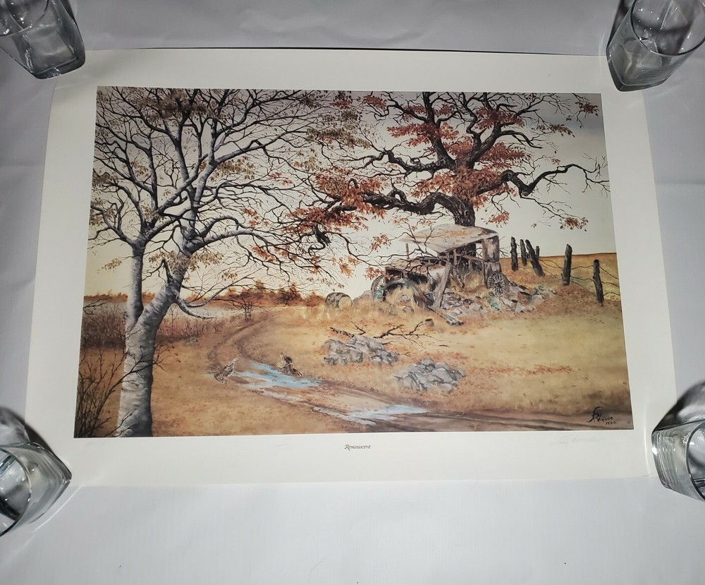 Reminiscent Model T Car Farm Field Wall Art Photo Printed on Art Paper #17
