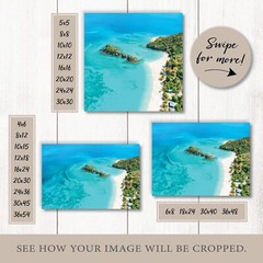 Trunk Bay, St John Beach Aerial Photography Wall Art Decor, USVI Islands