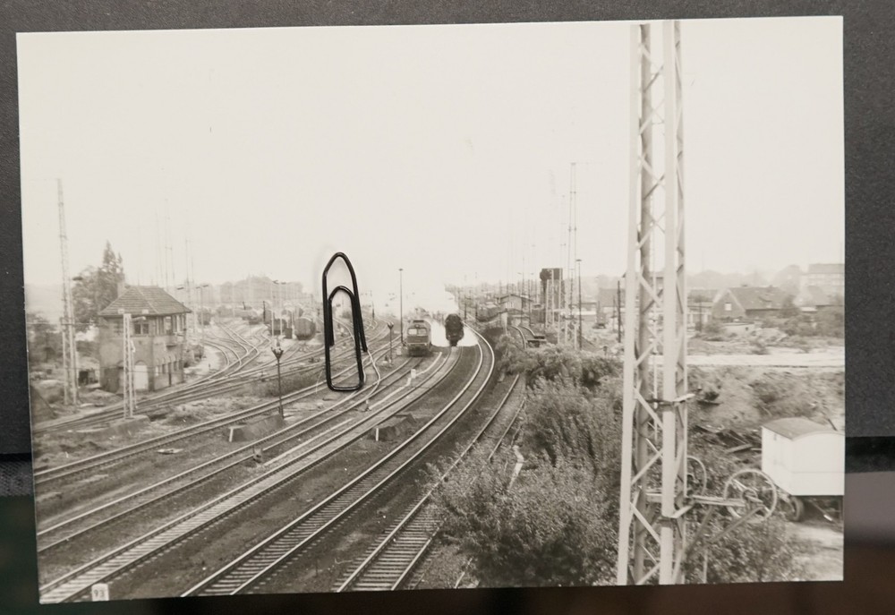 Photo Steam Locomotive GDR Station 1978 Wittenberg Elbe Track Driveway Building View PK