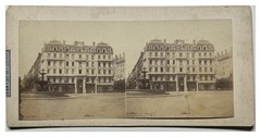 FRANCE Lyon Place de l’Impératrice c1860 Photo Stereos Album Vintage