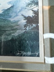 Handmade Rustic Wood Frame Landscapes Mountain Photo