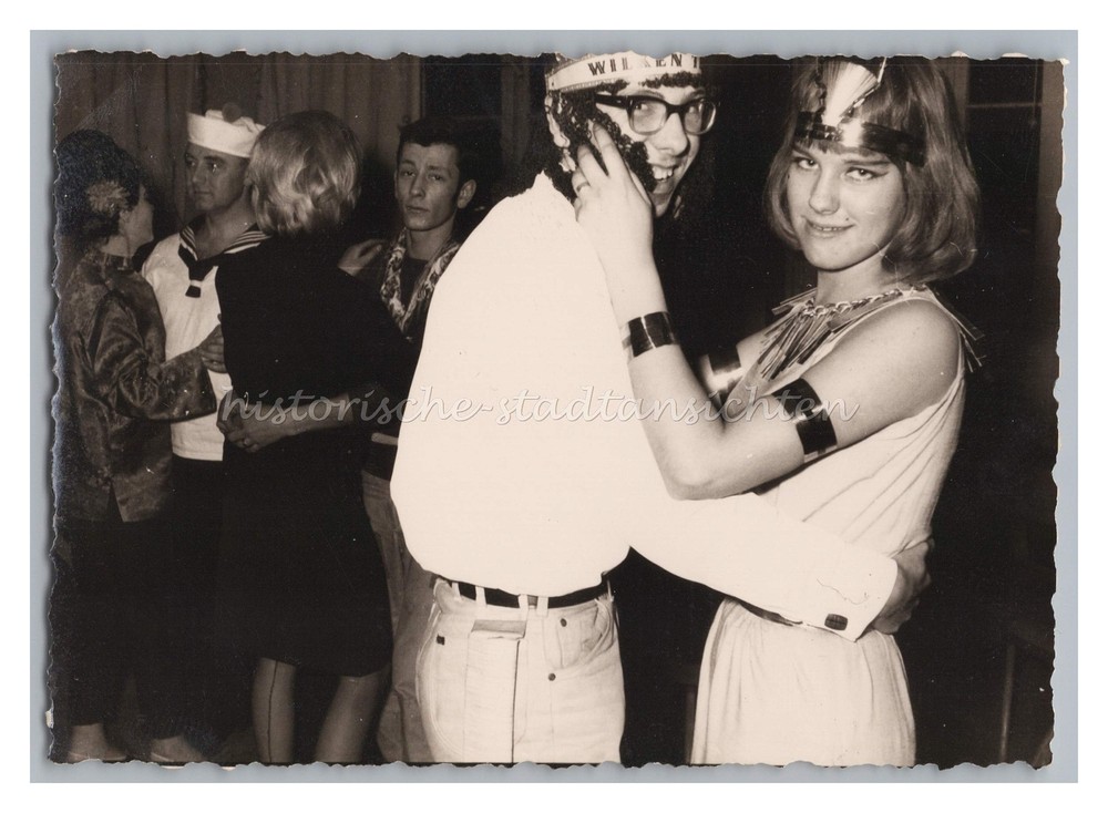 Young Woman & Man Dancing – Fancy Dress – Vintage Photo 1960s