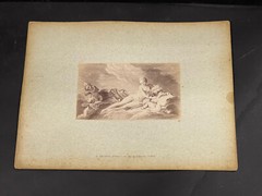 Curiosa Albumen Photograph Engraving François Boucher A. Calavas Paris 1875