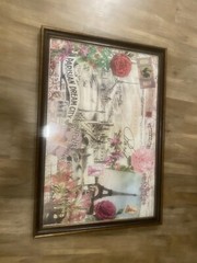 City Of Paris 38x27in Frame With Parisian Dream City And The Mona Lisa Big Frame