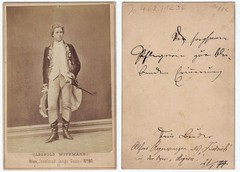 Alfons Regensburger Opera Singer Autograph Signature Vienna Opera Portrait Photo 1874