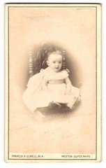Photograph Francis R. Elwell, Weston Super Mare, Portrait Sweet Toddler in We