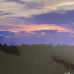 Original Matted Art Photography Print Marina Boats Purple Sunset
