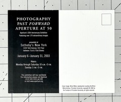 Minor White (1908-1976) Art Announcement Card 2003 – Aperture – Sotheby’s