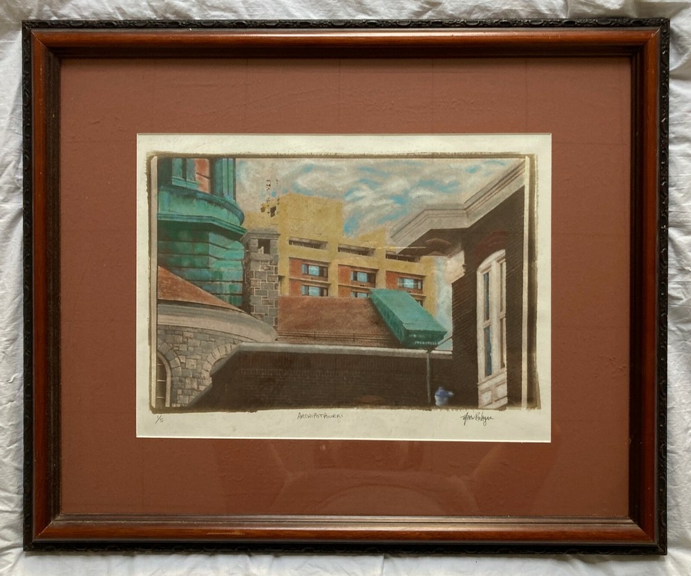 Marlin Wagner Framed Photograph «Archipotpourri» Hand-Colored Kallitype
