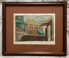 Marlin Wagner Framed Photograph «Archipotpourri» Hand-Colored Kallitype