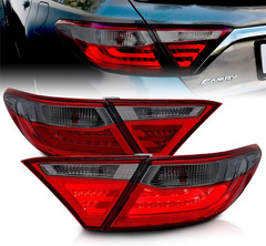 Red Smoke LED Parking Light Bar LED Brake Tail Lights Pair for 2015-2016 Toyota