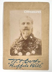 Historical Type I Photo 19th Century Vintage Western Buffalo Wild Bill Cody ’80