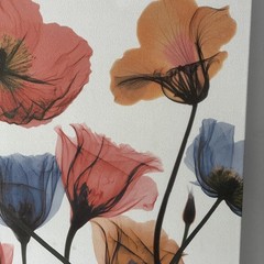 Albert Koetsier 19 1/2 x 15 1/2 Radiographic On Unframed Canvas Flowers Images