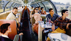 Photo Art Print of an AT&SF Big Dome Observation Car on the El Capitan in 1954