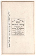 Lawrence / 138 Post Office and Custom House Battery Street San Francisco 1866