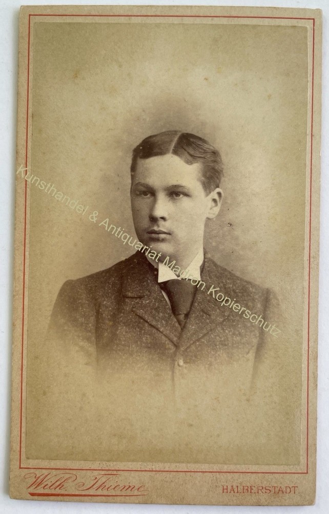 orig. CDV photo photograph man gentleman fashion picture old 1893 W. Thieme Halberstadt