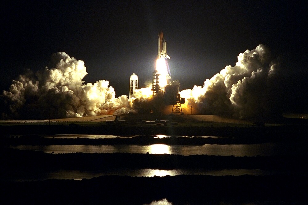 New NASA Photo: Night Launch of Space Shuttle Atlantis Mission STS-86 – 6 Sizes!