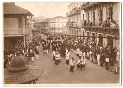 13 Photographs View Panama City, Funeral Parade with Firefighters, Unab