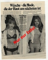 40x30cm Vintage Colour Fashion Photo 1974 Photo Model Silvie Switzerland Brief + Bra Underwear