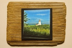Driftwood Mounted Seascape – Soris Lighthouse, Prince Edward Island