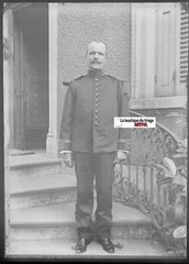 Soldier, 12th Regiment, Glass Photo Plate, Black & White Negative 13×18 Cm