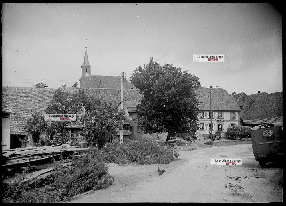 Vintage Black And White Photo Glass Plate Negative 13X18 CM Brumath Fleischel