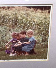 Bill Coleman Amish No 265 «Little Mothers» Framed Photograph Signed 9″ x 6.75″