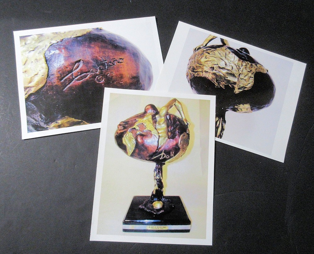 Salvador Dali Lot of 3 Photographs Birth Of The New Human Sculpture 11 x 8-1/2