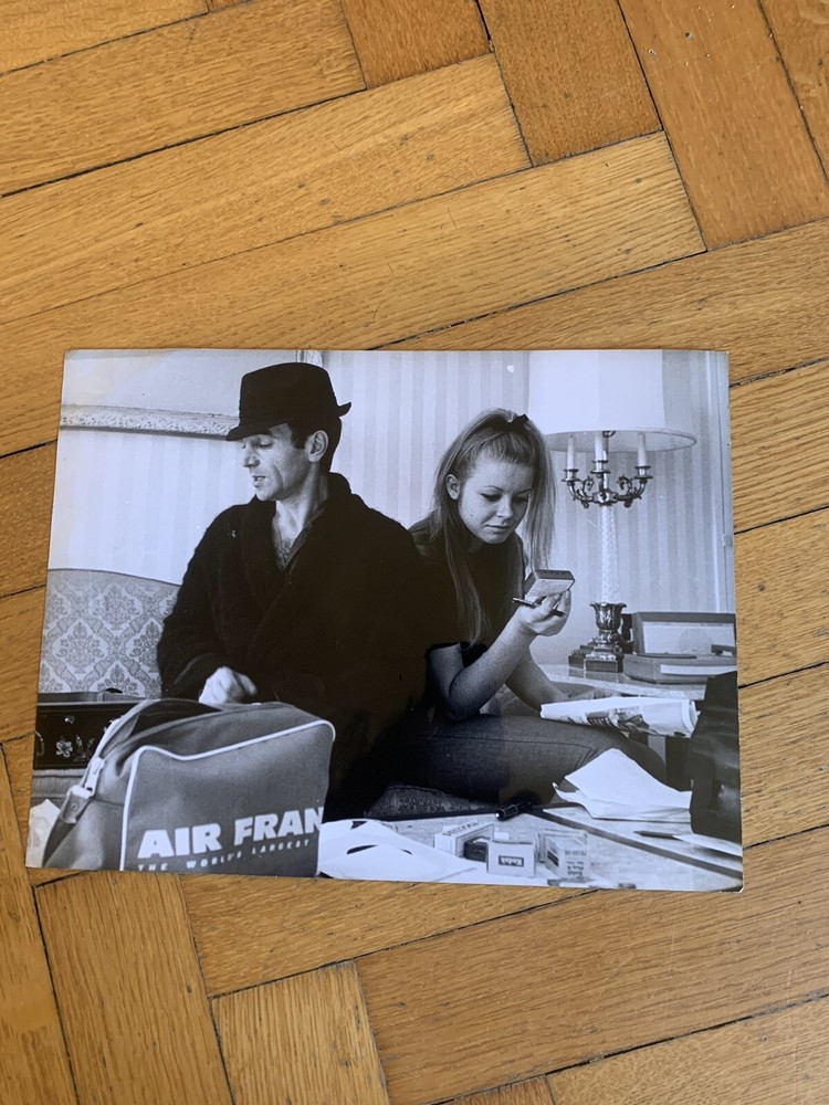 1970 Charles Aznavour Air France Photograph 30 X 20 Cm