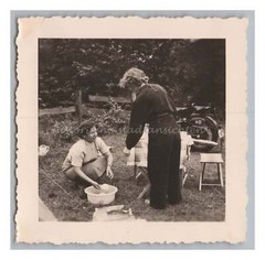 Berchtesgaden 1956 – Camping Motorcycle Women Leisure Travel – Vintage Photo 1950s