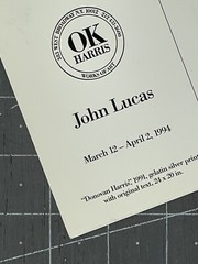 John Lucas (b. 1942) Art Show Announcement Card 1994 OK Harris Gallery NYC