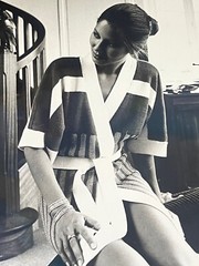 Large Original Silver Print Photo 1970 Vintage Asian Mannequin
