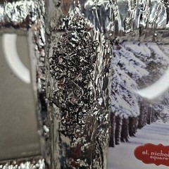 1 St. Nicholas Silver Chrome Christmas Frames Rustic Primitive Core 4 x 6