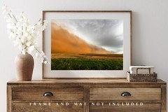 Haboob Photography Print – Picture of Dust Storm Over Field in Texas