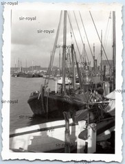 Norddeich 1937 – Fishing Boats – 1930s – Photo 6x8cm