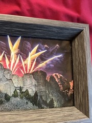 4th Of July Framed Art Photo Beautiful Mt. Rushmore With Fireworks 5X7 Festival