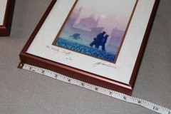 Lovely PAIR Art Photo FOG City Scape Signed Framed Unusual Sun Cloudy Muted ZO