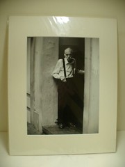 MATTED PHOTOGRAPHY Man In Doorway Black & White By Larry Santucci 11×14″