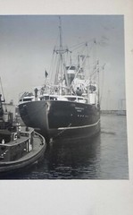 Ship TRANSATLANTIC HAMBURG Rouge River Detroit Michigan 1950-1970s Photo Boats