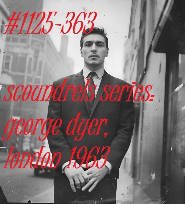 VINTAGE MALE PORTRAIT#1125-363 -scoundrels series -george dyer 1963 -freeShip/US