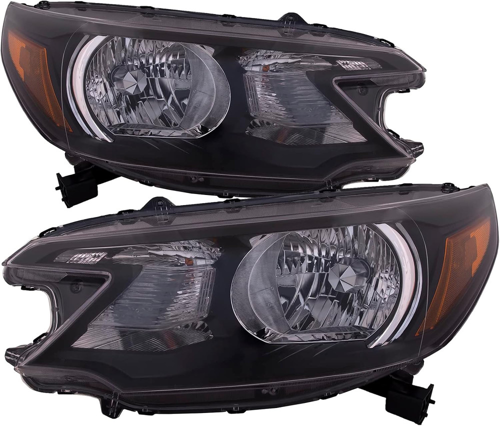 Halogen Headlights Compatible with Honda CR-V 2012-2014 Includes Left Driver and