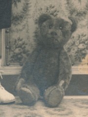 2 x Photo on Cardboard – Child with Toy Teddy Bear