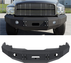 Front Bumper Compatible with 2002 2003 2004 2005 Dodge Ram 1500 W/Winch Plate &
