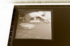 Great old negative – child with toys – belch toys – 1950s-60s??