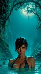 4 Swamp – Digital Image Picture Phone Background AI Art, 4 images