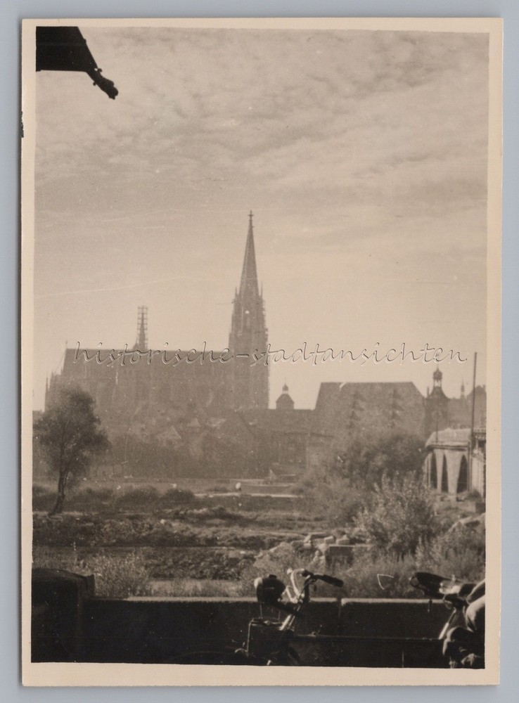 Regensburg 1949 – Cathedral Stone Bridge – Old Photo 1940s