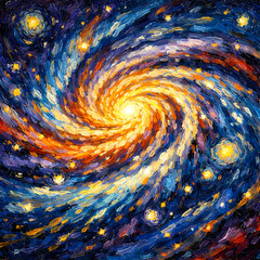 Van Gogh’s Cosmic Dream: AI Universe
