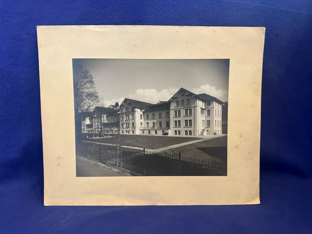 Old contemporary document large photo 22 x 16.8 cm Uznach St. Gallen asylum home hospital