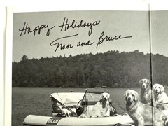 Pair of Bruce Weber Original SIGNED Cards Photographs 2016 & 2019 Dogs Rare